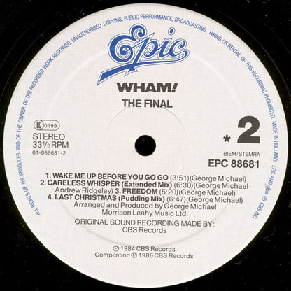 Wham! : The Final (2xLP, Comp)