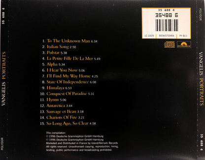 Vangelis : Portraits {So Long Ago, So Clear} (CD, Comp)