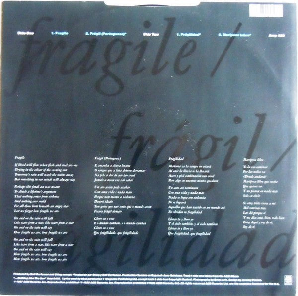 Sting : Fragile (12", Single)