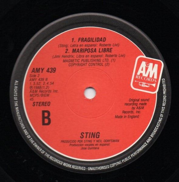 Sting : Fragile (12", Single)