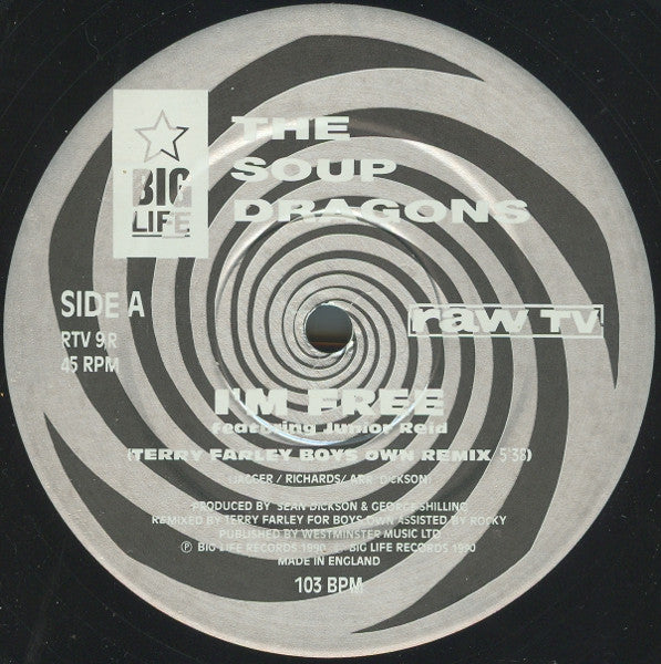 The Soup Dragons : I'm Free /  Backwards Dog (Remixes) (12")