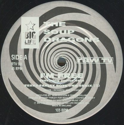 The Soup Dragons : I'm Free /  Backwards Dog (Remixes) (12")