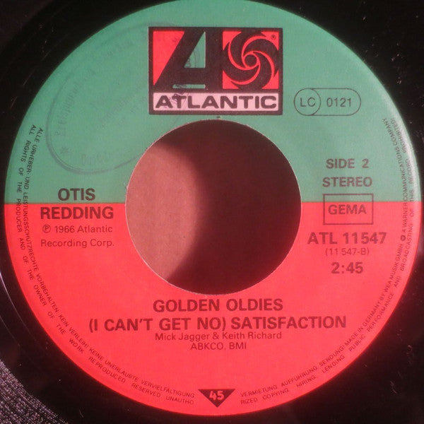 Otis Redding : (Sittin' On) The Dock Of The Bay / (I Can't Get No) Satisfaction (7", Single)