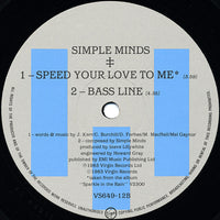 Simple Minds : Speed Your Love To Me (Extended Mix) (12", Single)