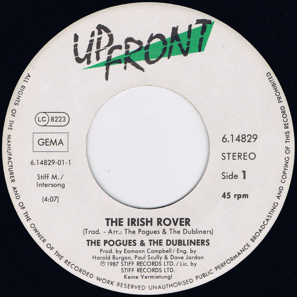 The Pogues & The Dubliners : The Irish Rover (7", Single)