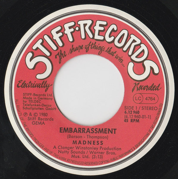 Madness : Embarrassment (7", Single)