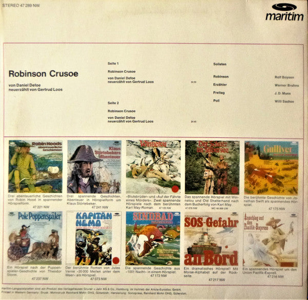 Daniel Defoe Neuerzählt Von Gertrud Loos : Robinson Crusoe (LP)