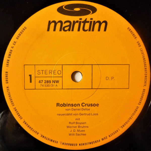Daniel Defoe Neuerzählt Von Gertrud Loos : Robinson Crusoe (LP)