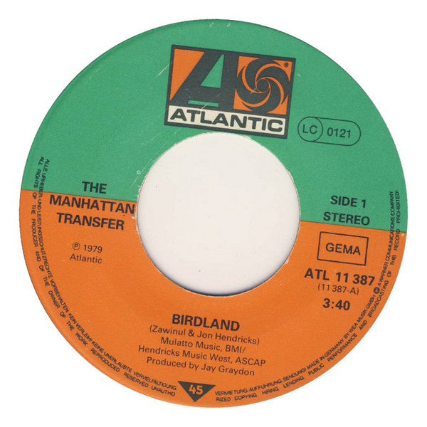 The Manhattan Transfer : Birdland (7", Single)