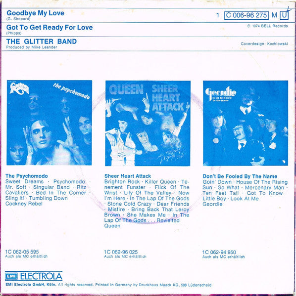 The Glitter Band : Goodbye My Love (7", Single)