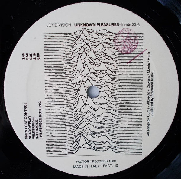 Joy Division : Unknown Pleasures (LP, Album, RE)