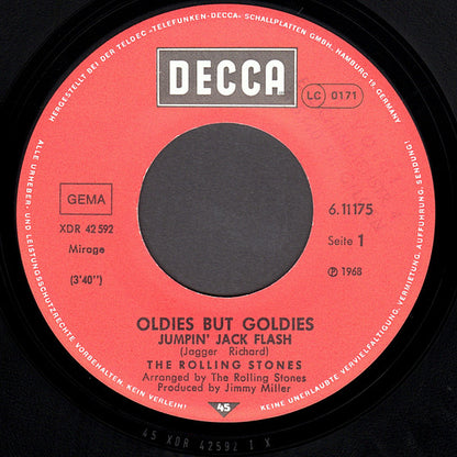 The Rolling Stones : Jumpin' Jack Flash / Child Of The Moon (7", Single, RE)