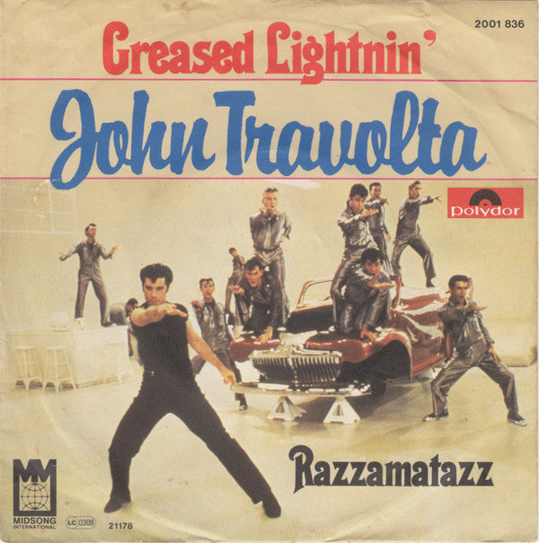 John Travolta : Greased Lightnin' (7", Single)