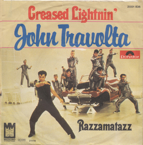 John Travolta : Greased Lightnin' (7", Single)