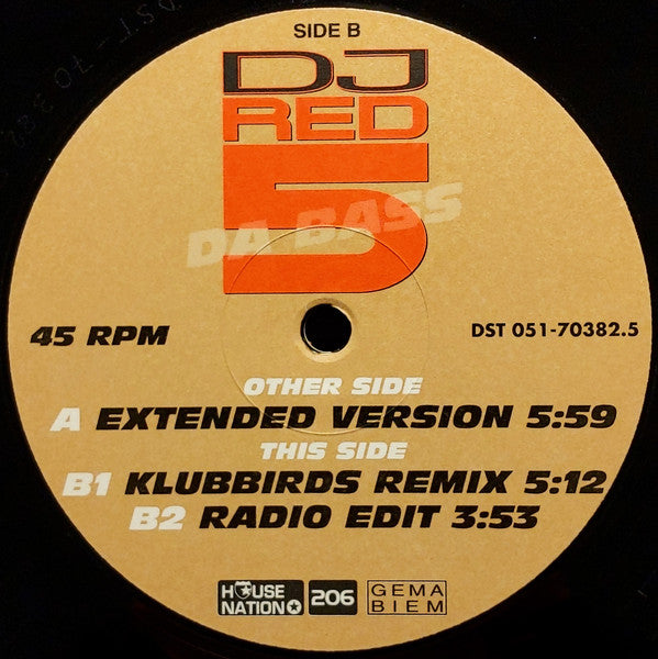 DJ Red 5 : Da Bass (12")