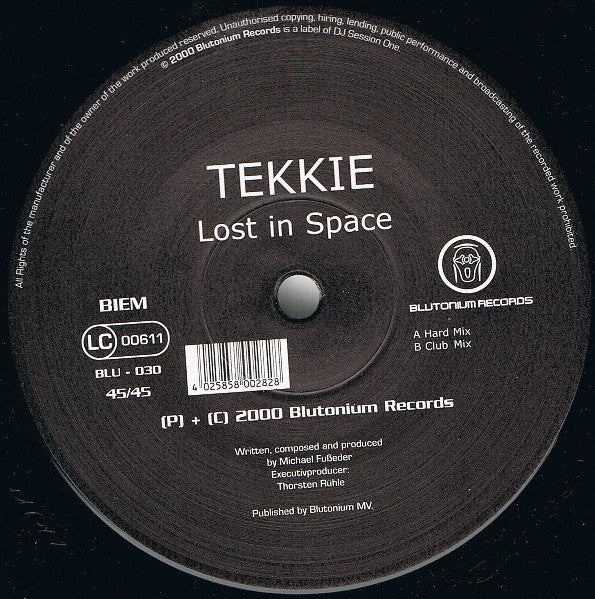 DJ Tekkie : Lost In Space (12")