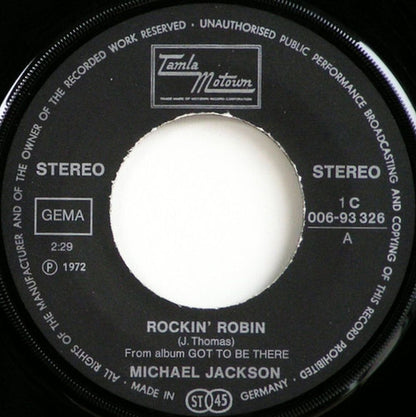 Michael Jackson : Rockin' Robin (7", Single)