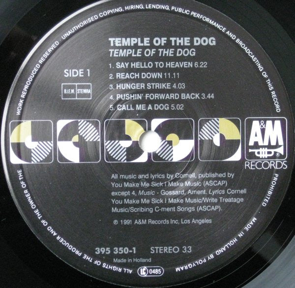 Temple Of The Dog : Temple Of The Dog (LP, Album)