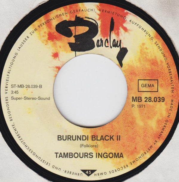 Burundi Steïphenson Black* : Burundi Black (7")