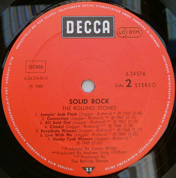 The Rolling Stones : Solid Rock (LP, Comp)