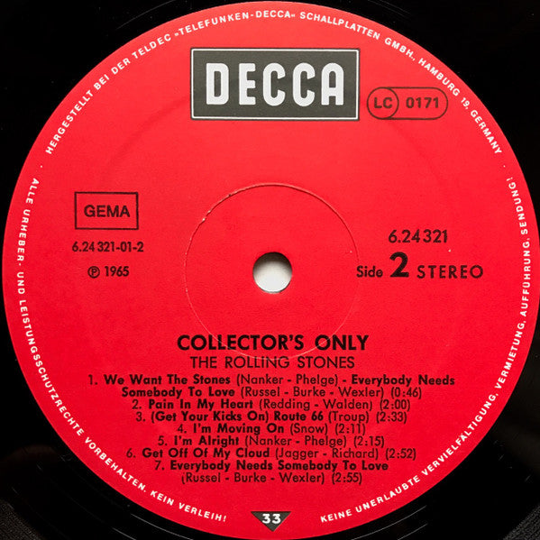 The Rolling Stones : Collector's Only (LP, Comp, Mono)