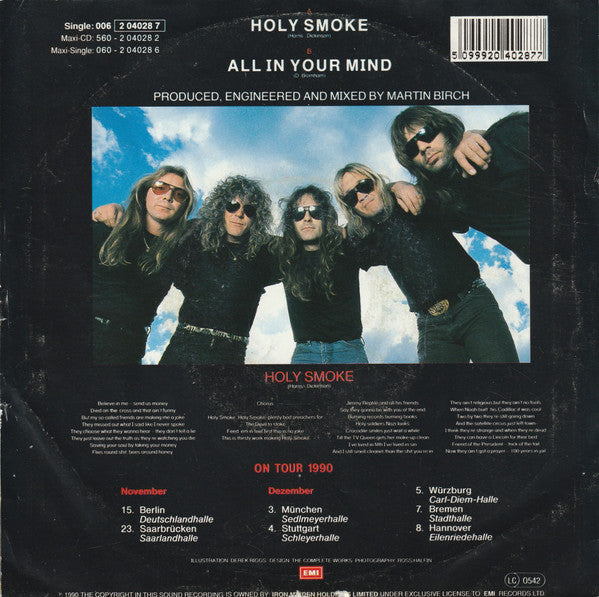 Iron Maiden : Holy Smoke (7", Single)