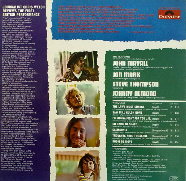 John Mayall : The Turning Point (LP, Album, RE)