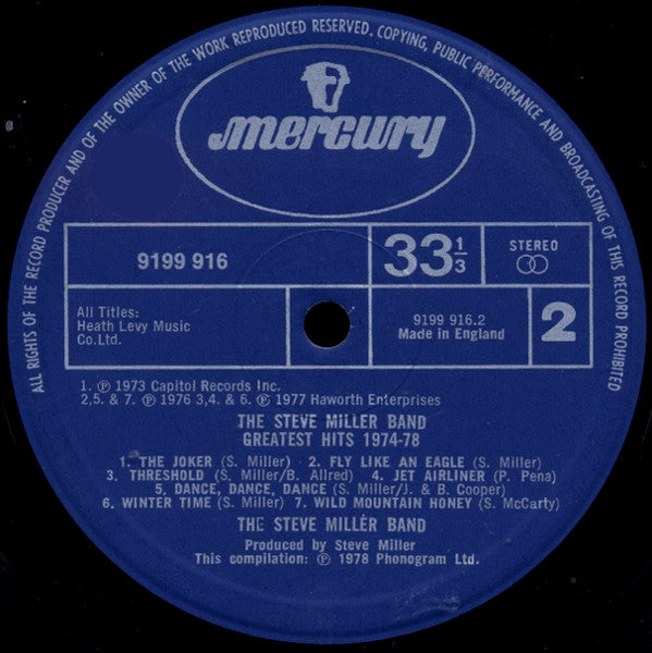 Steve Miller Band : Greatest Hits 1974-78 (LP, Comp)
