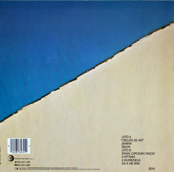 Fabrizio De André : Creuza De Mä (LP, Album)