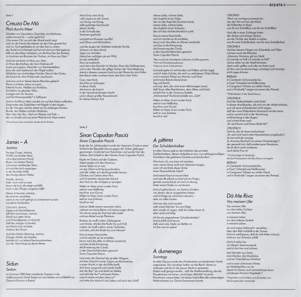 Fabrizio De André : Creuza De Mä (LP, Album)