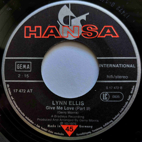 Lynn Ellis : Give Me Love (7", Single)