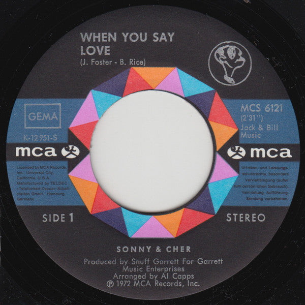 Sonny & Cher : When You Say Love (7", Single)