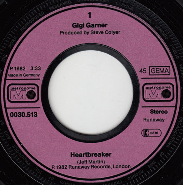 Gigi Garner : Heartbreaker (7", Single)