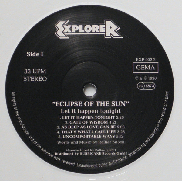 Eclipse* : Let It Happen Tonight (LP, Album, Ltd, Whi)