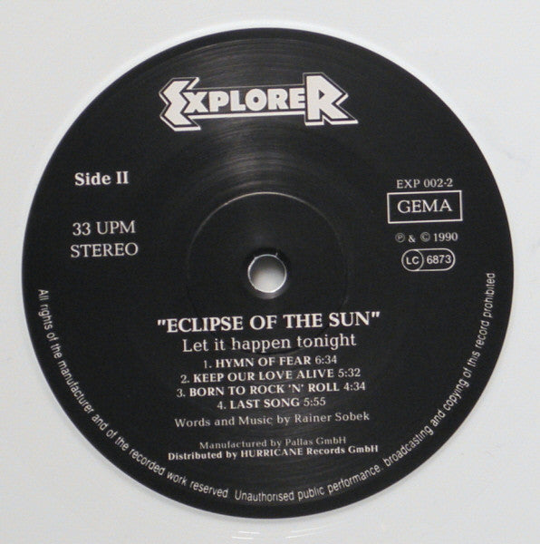 Eclipse* : Let It Happen Tonight (LP, Album, Ltd, Whi)