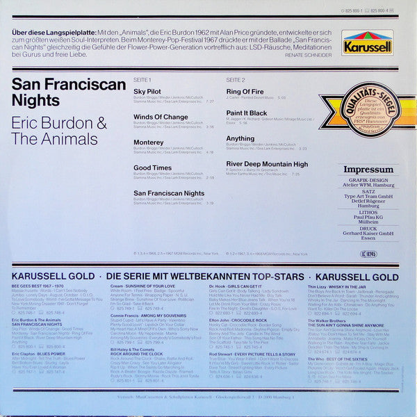 Eric Burdon & The Animals : San Franciscan Nights (LP, Comp)