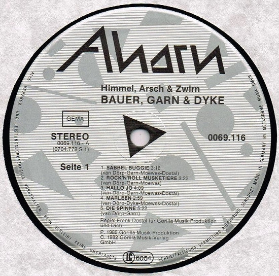 Bauer, Garn & Dyke : Himmel, Arsch & Zwirn!! (LP, Album)