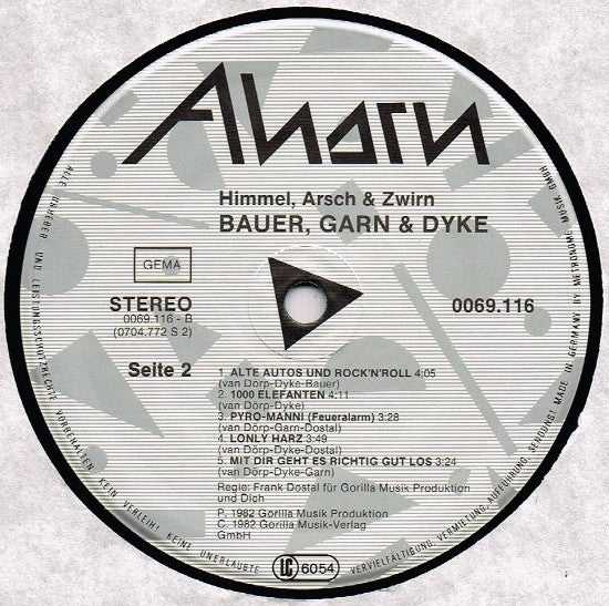 Bauer, Garn & Dyke : Himmel, Arsch & Zwirn!! (LP, Album)