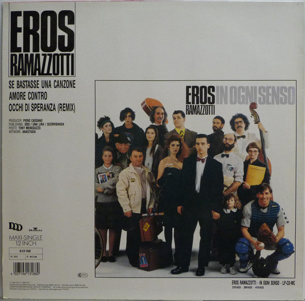 Eros Ramazzotti : Se Bastasse Una Canzone (12", Maxi)