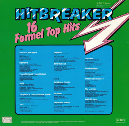 Various : Hitbreaker - 16 Formel Top Hits (LP, Comp)