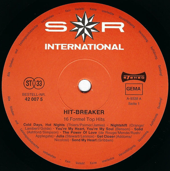 Various : Hitbreaker - 16 Formel Top Hits (LP, Comp)