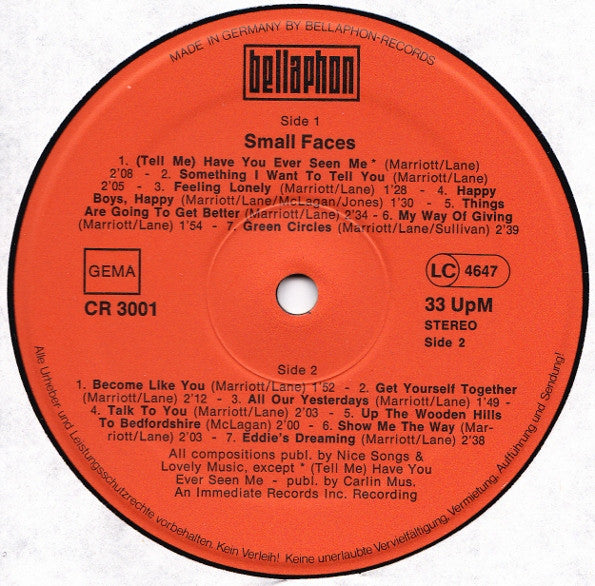 Small Faces : Small Faces (2xLP, Comp)