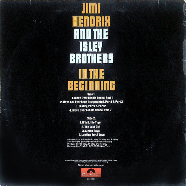 The Isley Brothers & Jimi Hendrix : In The Beginning (LP, Comp)