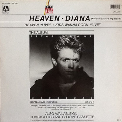 Bryan Adams : Heaven (12", Maxi)