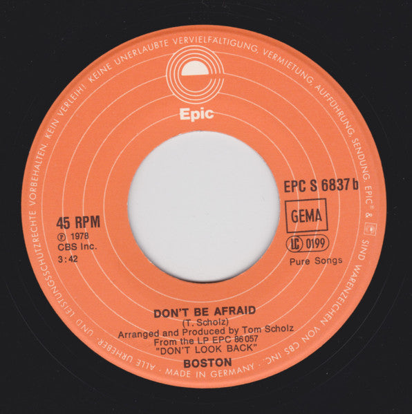 Boston : A Man I'll Never Be (7", Single)