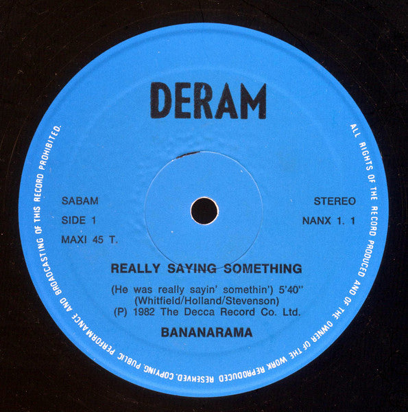 Bananarama & Fun Boy Three : Really Saying Something (12", Single)
