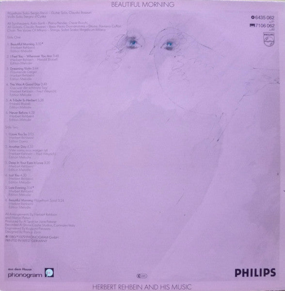 Herbert Rehbein And His Music* : Beautiful Morning (LP, Album, RE)
