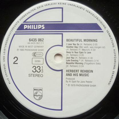 Herbert Rehbein And His Music* : Beautiful Morning (LP, Album, RE)