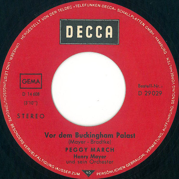 Peggy March : Vor Dem Buckingham-Palast (7", Single)