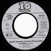 Ryuichi Sakamoto Featuring Thomas Dolby : Field Work (7", Single)